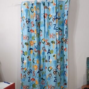 Circo Blue Alphabet Animal Shower Curtain